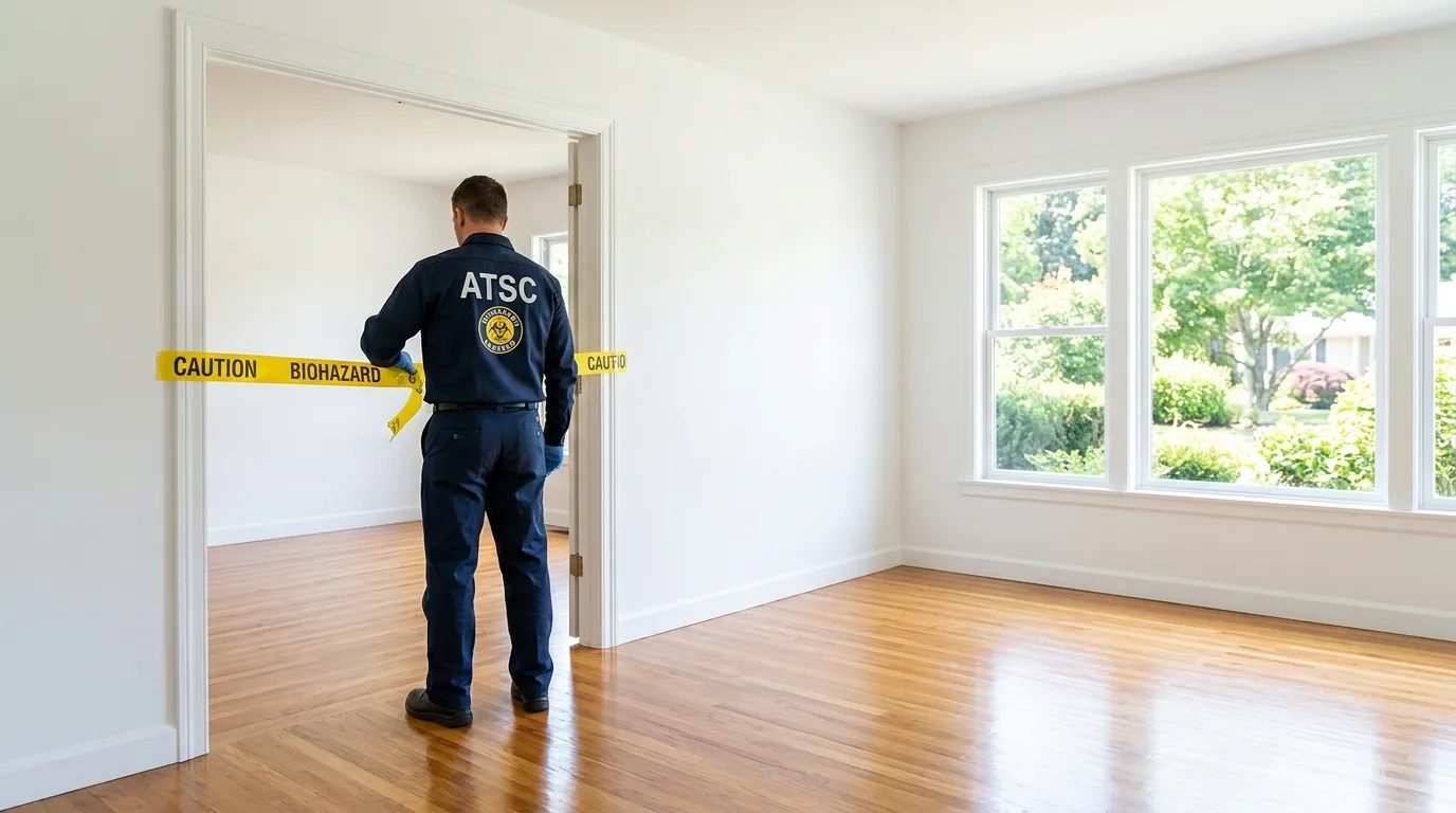 Certified biohazard cleanup crew performing Decomposition Cleanup in Walnut