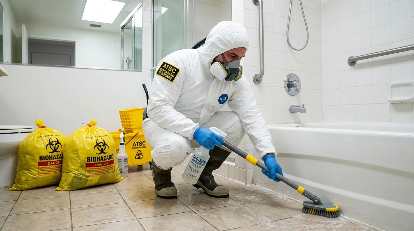 Decontamination equipment deployed for Blood Cleanup in Walnut